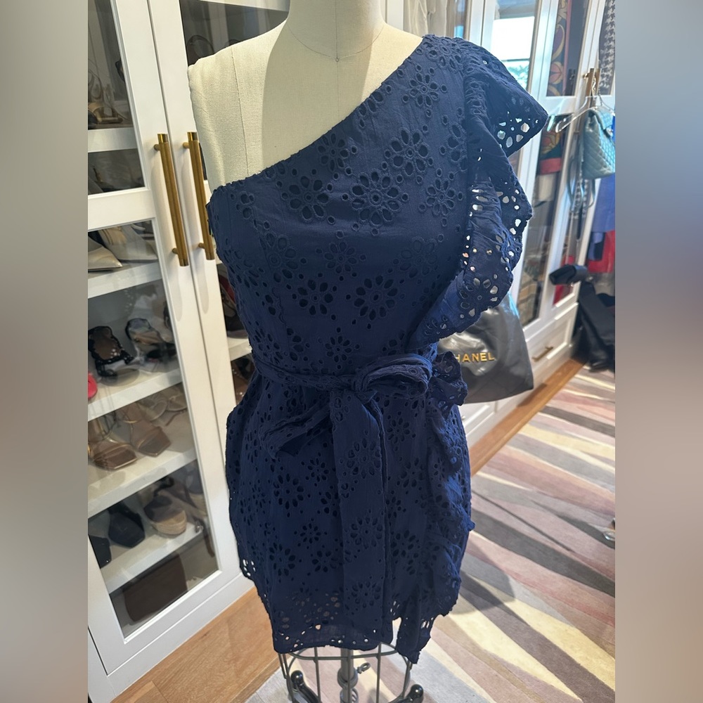 Lovers + Friends Eyelet Navy Dress size Small
